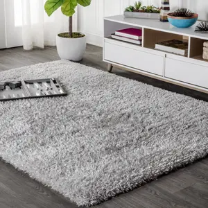 JONATHAN Y Aydin Solid Plush Shag Indoor Area Rug; for Living Room, Kitchen, Bedroom, Dining Room, Office