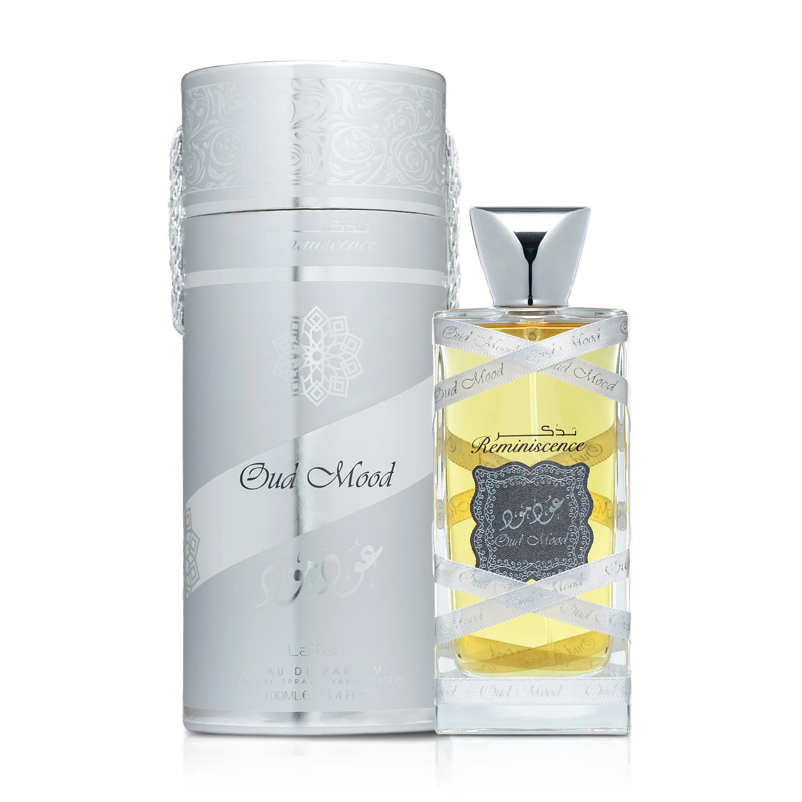 Lattafa Oud Mood Reminiscence for Unisex Eau de Parfum Spray, 3.4 Ounce