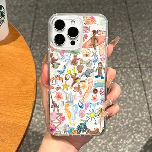 Girly Magnetic Case for iPhone11/12/13/14/15/16/promax, Beach summer fun illustration MagSafe Ready, Slim Fit, Drop-Proof | Perfect for Soft Girl Aesthetic