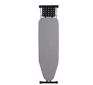 Deluxe Ironing Board with Heat Resistant Cover and Thicken Felt Pad, Heavy Sturdy Legs,Full Size Hanger Iron Board,Foldable (L-Grey)