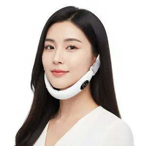 V-Line Face Slimming Device - Facial Lifting Massager for Jawline & Double Chin, Microcurrent EMS & Vibration Toning Tool for Anti-Aging, Puffiness Relief & Skin Tightening, Home Use Beauty Device