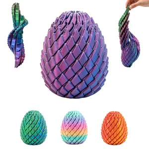 Twisty Fidget Eggs 3D Printed Spiral Slippery Egg Toy, Stress Relief Sensory Desk Toy for Adults and ADHD, Rotating Focus Anxiety Relief Pocket Toy
