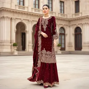 Heavy work sharara set