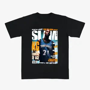 Kevin Garnett SLAM Cover T-Shirt, Vintage Basketball Graphic Tee Featuring KG Coming of Age Timberwolves Design, Retro Fan Streetwear Gift