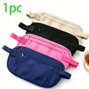 Anti-Theft Waist Bag, Zipper Fanny Pack, Lightweight Passport Wallet, Travel ID Phone Organizer, Travel Essentials, Slim Design, Multiple Compartments, Hidden and Comfortable