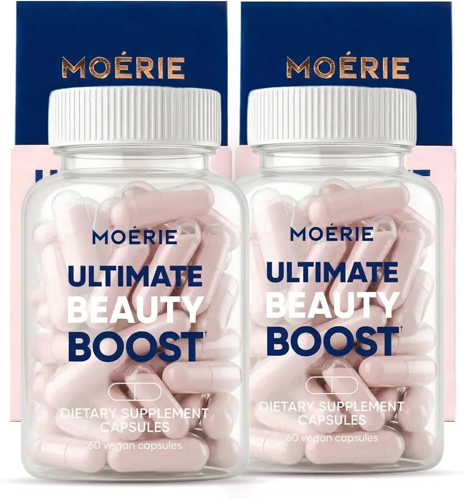 Moerie Hair Growth Supplement for Women & Men - Hair Skin and Nails Vitamins With Biotin, Q10 & Minerals - For Thicker, Fuller Hair & Hair Loss Treatment - Advanced Beadlet Delivery System - 120 Pills