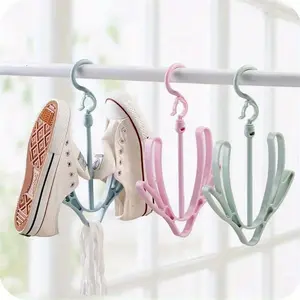 Shoe Drying Rack, Hook, Multi-Functional 360 Degree Rotation Balcony Shoe Drying Rack, Clothes Hanger Hook For Hanging Shoes