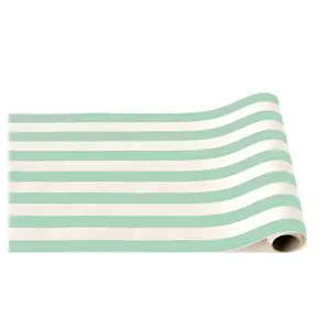 FRESH MINT SIGNATURE CABANA STRIPE TABLE RUNNER