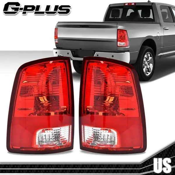 G-PLUS Car Rear Taillight Lamp - Car Lighting Upgrade with Turn Signals, Impact Lens, Visibility Boost, Sealed Housing, UV Corrosion Safe, Fit for 09-18 Dodge Ram 1500/2500/3500, Brake & Parking Lamps