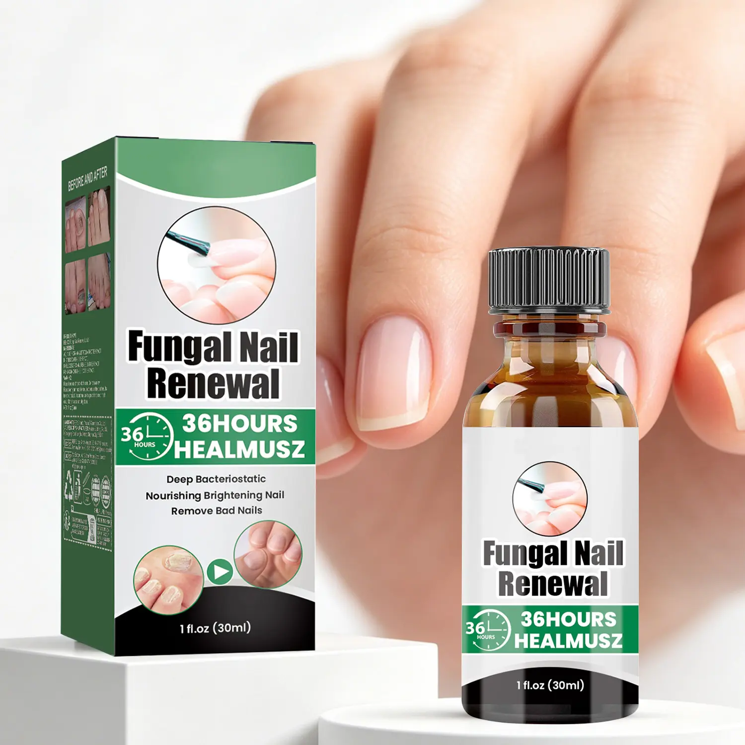 Nail Care Solution Nail Treatment Oil for Hand and Foot Nails Moisturizing Nail Serum Helps Improve Nail Appearance Smooth Bright and Healthy Looking Nails Daily Care -30ML