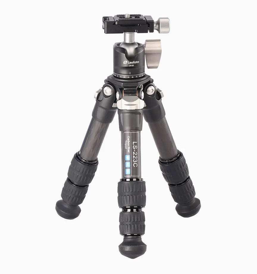 Leofoto LS-223C Tripod + LH-25 Ball Head Mini Professional Light Weight Carbon Fiber Tripod Kit
