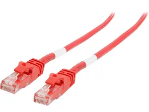 C2G 27862 Cat6 Crossover Cable - Snagless Unshielded Network Crossover Patch Cable, Red (7 Feet, 2.13 Meters)