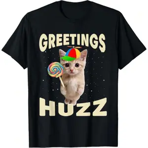 Greetings Huzz – Gen Z/Alpha Slang Meme Tee, Everyday Fun Shirt for All-Age Crew