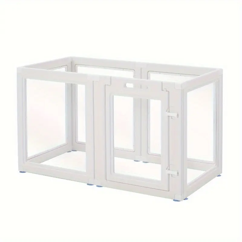 Pet Pen With Door, Clear Puppy Playpen, Easy Assembly Dog Playpen, Pet Playpen for Cats, Dogs, Rabbits and Other Small