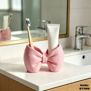 Freestanding Bow Toothbrush Stand, No Installation Needed