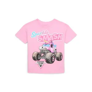 Youth and Adult Monster Jam Toddler Girls Sparkle Smash Graphic Tee, Youth Casual Wear, Gift For Son And Daughter, family matching shirt, holiday shirt, youth clothing