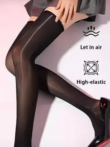 Women's Over-The-Knee Socks, High Waist Striped Slim-Fit, Anti-Slip and Tear-Resistant, Fashionable All-Seasons Long Calf Socks Underwear