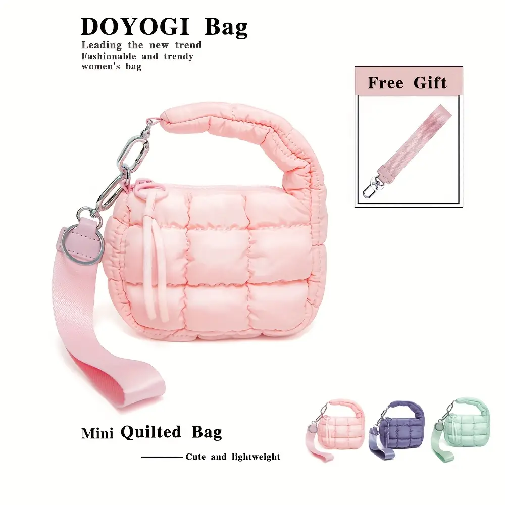 DoYoGi Puffy Cutie Mini Bag Textured Handbag wallets women wallet chain