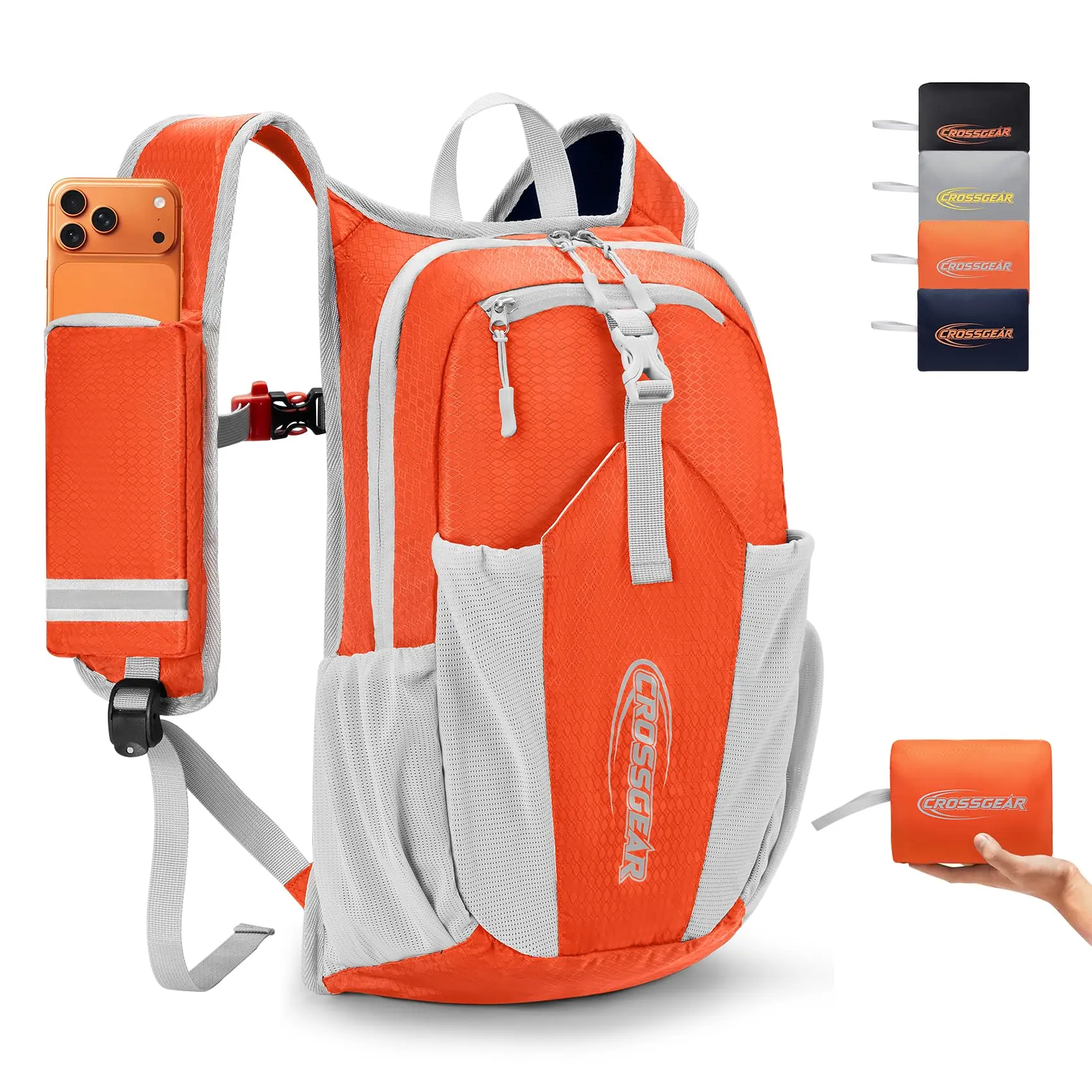 CROSSGEAR 16L Foldable Hiking Backpack, Lightweight Waterproof Daypack for Women Men,Packable  Hiking  Backpacks for Camping，Travel ，Outdoor Hiking