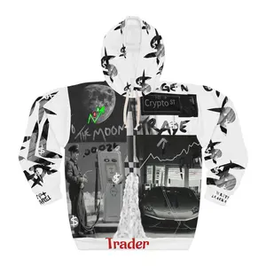 Crypto B&W Hoodie | Collage Streetwear, Crypt Apparel, Moon