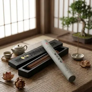 Sandalwood Incense Burner Set, Storage Box, Home Indoor Line Incense Holder, Real Wood Tea Ceremony Gift