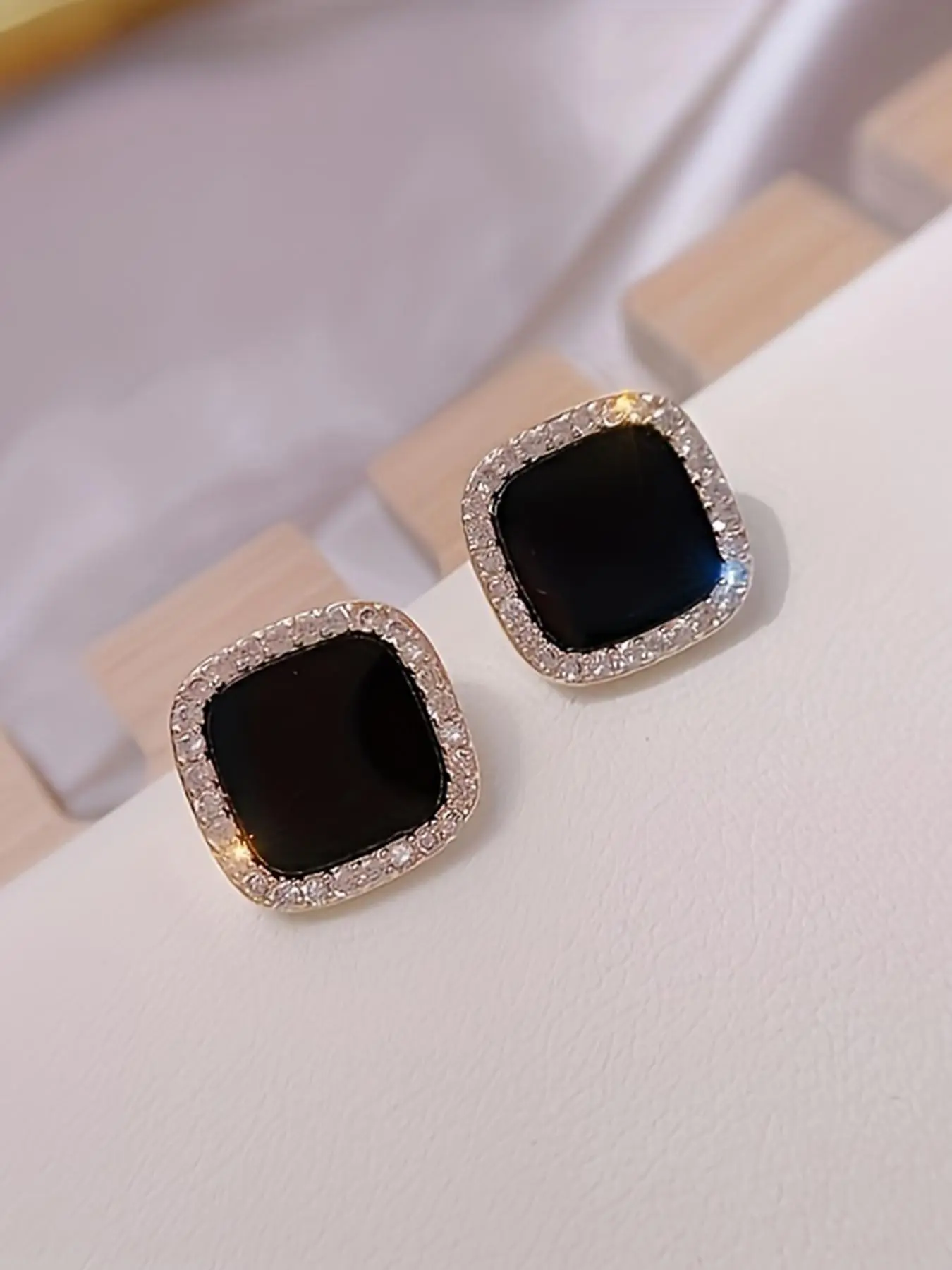 Elegant Square Shaped Earrings, Stud Earring Jewelry, Fashionable Jewelry for Women, Trendy All-match & Exquisite Jewelry for Birthday Gift, Studs Earrings