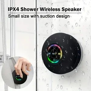 Mini Bluetooth Silicone Shower Subwoofer - Waterproof Handsfree Audio Loudspeaker with Suction Cup & Mic, Compatible with Computer, Tablet, Smartphone, Plug-In Ready for Bathroom, Pool tiktokshopspringglowup,summervibes