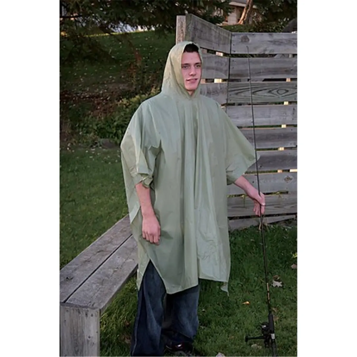 Boulder Creek 60130CM Glossy Vinyl Unisex Raincoat Poncho, Loose Pull-On Waterproof Cover, 50x80 in., 50 In. X 80 In.