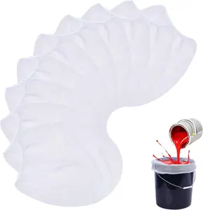 10 count  Strainer Bags 5 Gallon-  Nylon  Filter with Elastic Top, Fine White Mesh for Smooth Painting & Gardening, Disposable Strainer for  Bucket & Hydroponics