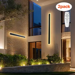 VEVOR Outdoor Wall Lights, 2 Pack, 39.4 Inch Long Strip Modern Exterior Wall Sconce Light Fixtures, 2700K-6000K, IP65 Waterproof Anti-Rust, Dimmable Outside Wall Mount Lighting, for House Porch Garage