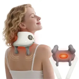 Cordless Neck Massager with Heat, 6D Deep Kneading Neck Shoulder Massager for Pain, Wireless Shiatsu Back Massager Pillow, Gifts for Rechargeable