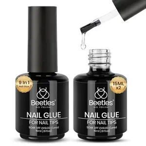 beetles Gel Polish Nail Glue Kit【Nail Glue&Top Coat&Remover】for False Nails Tips and Press On Nails sets  Manicure Nailcare  #TikTokShopBacktoSchool
