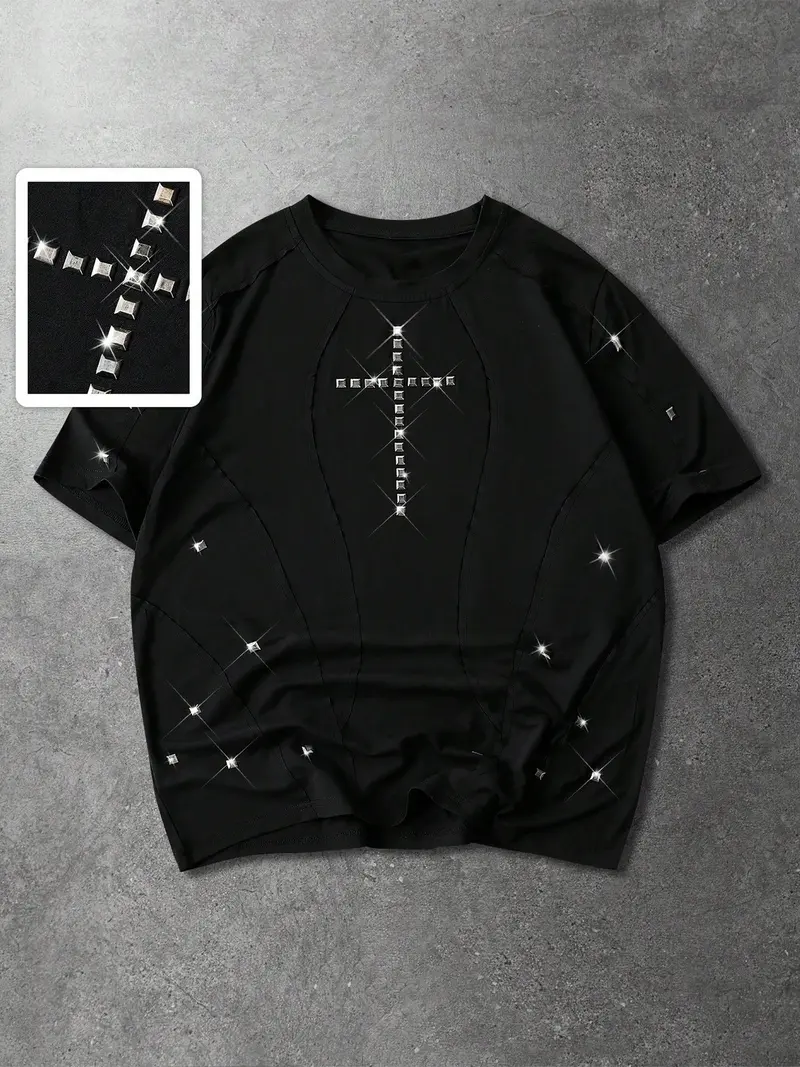 chrome hearts rhinestone shirt - TikTok Shop