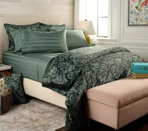 Wrinkle-Resistant Dobby Stripe Sheet Set with Extra Pillowcases – Soft Easy Care Bedding #SheetSet #CottonSheets #WrinkleResistant #DobbyStripe #BeddingEssentials #BedSheets #GuestRoom #HomeTextiles #TikTokShopUS