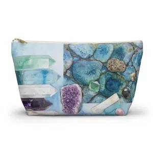Crystal Gemstones Functional Accessory Pouch, Stylish Pouches for Make-Up Storage, Pouches Make-Up Bags