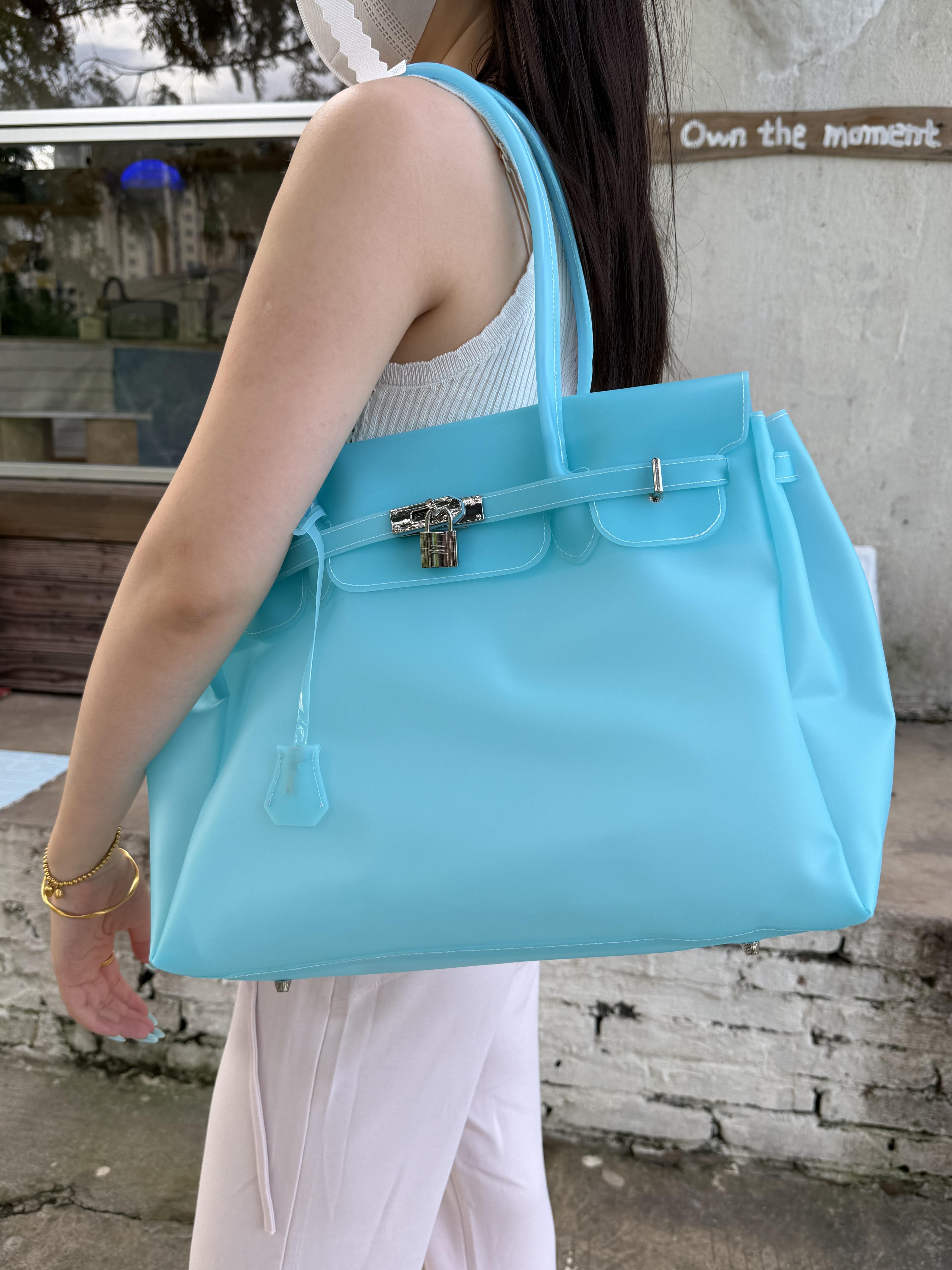 Transparent Jelly Shoulder Bag for Women, Summer TPU Handbag, Beach Tote Purse, Lightweight Crossbody Bag for Vacation & Daily Outfit