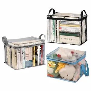 Large Clear Thick Plastic Storage Box with Hinged Lid – Heavy-Duty, Durable, High-Capacity Organizer, Perfect for Home, Camping, Travel, Attic, and Moving