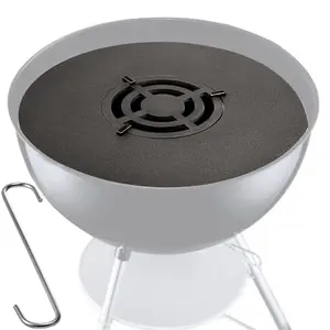 Father's Day Gift VEVOR 40" Replacement BBQ Grill Griddle Grate, Carbon Steel Griddle Grill with Center Grate, Easy Maintenance Grate Insert For 18 Inch Kettle BBQ, Griddle Grill Attachment for Round Grills, Burgers