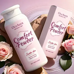 Dry Body Powder, Large Capacity Deodorant, Skin Dryness Relief, Family Use, Cool Non-Sticky Scented Powder, Dusting Body Powder, Solid Form