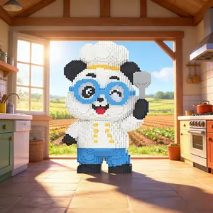 Cute Panda Puzzle Toy, 2358 Pcs, Ideal Gift for Kids & Adults, Perfect for Home Decor, Party Favors, Educational Fun, Unique Collectible Item