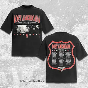 Machine Gun K Lost Americana Tour T-Shirt, Vintage Concert Graphic Tee, Gun K Fan Shirt, Retro Washed Streetwear, Tour Dates Back Print, Unisex Oversized Tee, MachineGK Merch Gift, Aesthetic Music Tour Shirt, USA Tour Style, Gifts For Rap Music Lovers