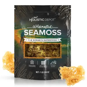 Wildcrafted Sea Moss | Up to 15 Jars of Gel | 100% Natural – Sun-Dried from St. Lucia – Makes 240+ oz of Gel | 1 lb Superfood