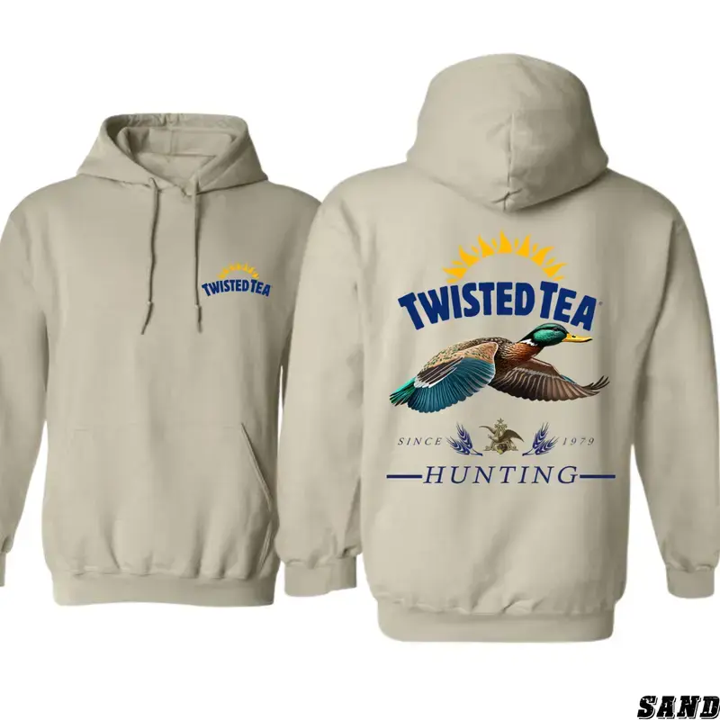 Twisted Tea Hoodie - Vibrant Hunting Duck Design, Waterfowl Apparel Hoodie, Trendy Graphic Hoodie, 2D Printed Hoodie, Gift For Men And Women