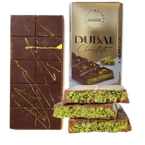BeeMax Dubai-Style Mini Chocolate Bars – Luxury Middle Eastern Milk Chocolate with Kadayif, Tahini & Pistachios | Imported Gourmet Bonbons from Turkey | Premium Holiday Gift & Christmas Gift | 3, 6 & 9 Pack Options