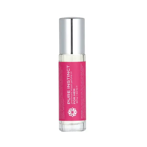 [Pure Instinct] FOR HER Roll-On Pheromone Perfumes for Women - Floral Bergamot, Jasmine, Aromatic Sweet Scent, Citrus Notes, Skin pH-Blending, Silky, Long-Lasting, 0.34 fl oz/10.2ml, TSA Travel Ready, Ideal for Pulse Point Application, Women's Gifts