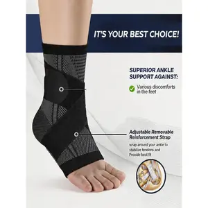 2PCS Ankle Brace for Ankle with Removable Strap, Compression Sleeve for Plantar, Ankle Support Brace, Women & Men. Suitable for running, sports and fitness. For Christmas birthday gifts fasciitis