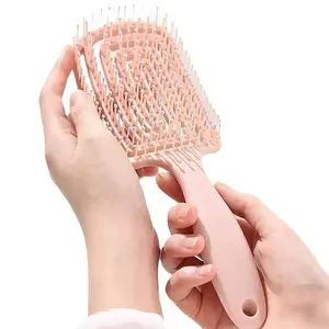 Ergonomic Hair Comb with Heat Resistant Hollow Design, Portable Massage Comb for Salon and Home Use, Anti-Knot Straightening Comb, Detangler Brush