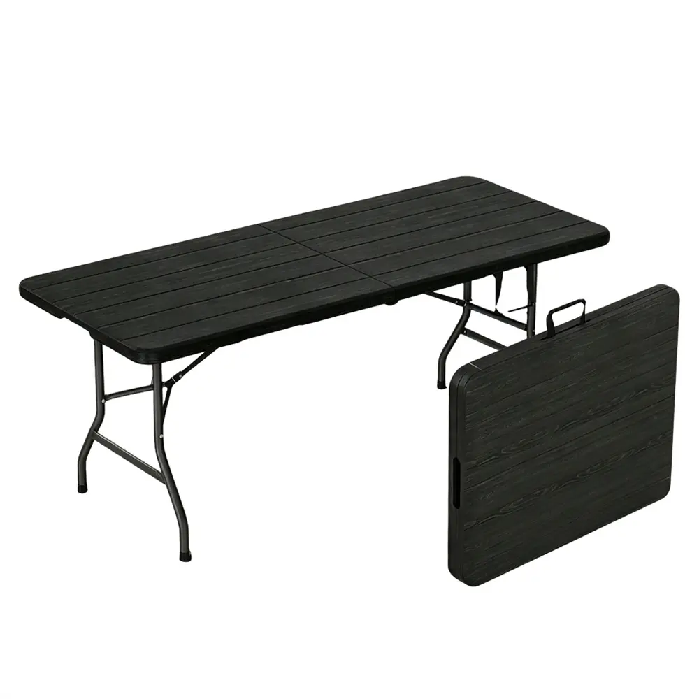 Heavy Duty Folding Table Portable Camping Picnic Plastic Fold in Half with Handle 300LBS