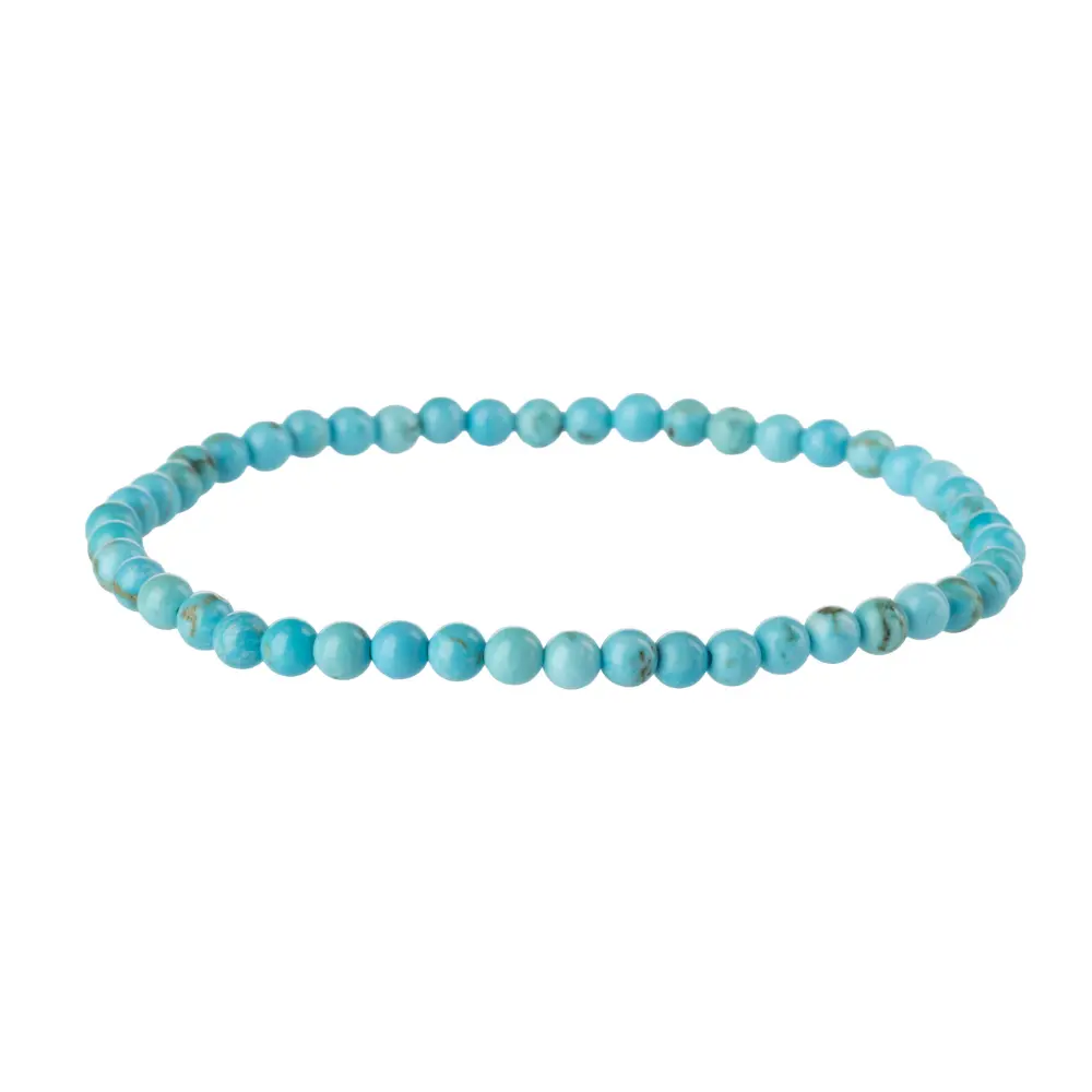 Turquoise Stone Bead Stretch Bracelet Turquoise Stone Bead Stretch Bracelet