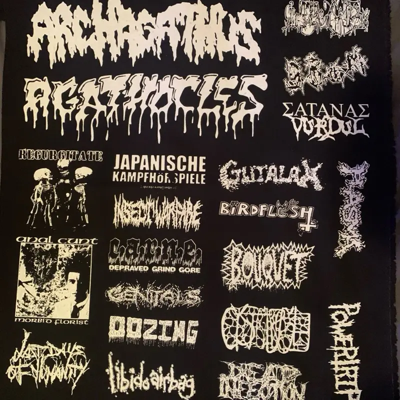 Goregrind patches sheet diy decoration Goregrind patches sheet diy decoration